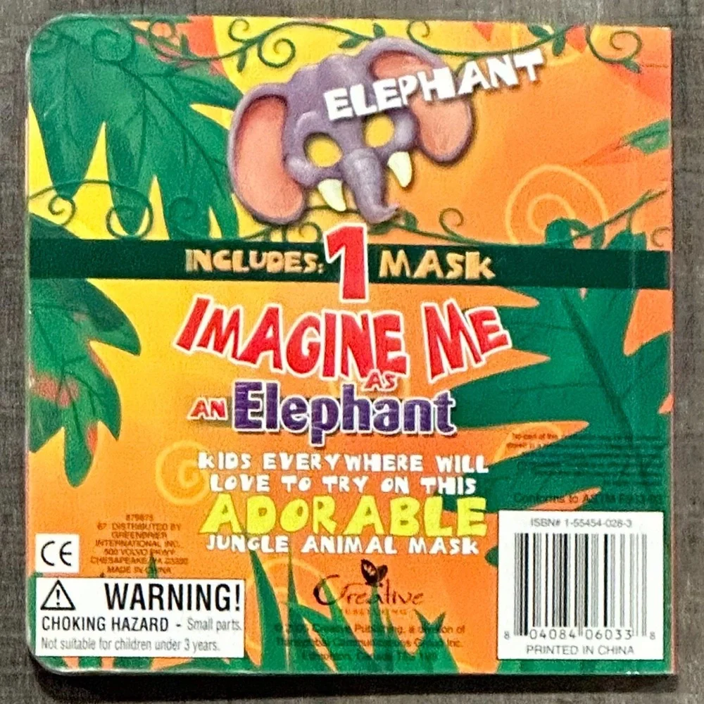 💞 New “Imagine Me As An Elephant” Children’s Board Book & Mask Set